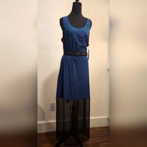 Simply Vera Vera Wang Blue and Black Maxi Dress